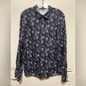 Paul Smith Mens Floral Print Shirt Size XXL Slim Fit Long Sleeve